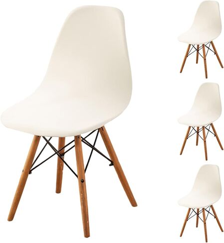 غلاف كرسي قذيفة نيلووه أغطية كرسي الطعام الحديثة كراسي صالة أغطية لا يسلح للمطبخ وغرفة الطعام ومجموعة من 4 والأسود in Kuwait