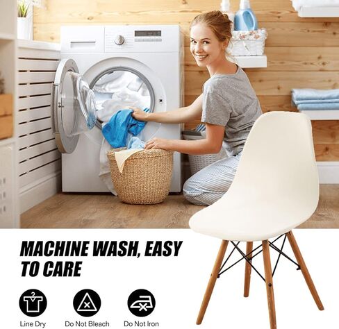 غلاف كرسي قذيفة نيلووه أغطية كرسي الطعام الحديثة كراسي صالة أغطية لا يسلح للمطبخ وغرفة الطعام ومجموعة من 4 والأسود in Kuwait