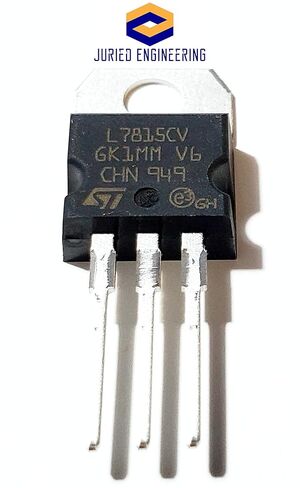 STMicroelectronics L7815CV L7815 7815 Voltage Regulator IC Linear 15V 1.5A TO220AB TO-220 Breadboard-Friendly (1 Piece) in Saudi Arabia