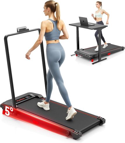 Walking Pad Treadmill with Incline and Handle Bar, Walking Pad with Remote Control and Incline for Home Office, Led Display in Saudi Arabia
