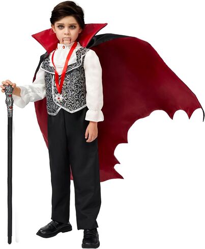 إبداعات Spooktacular Halloween القوطية مصاصي الدماء الأزياء Deluxe مجموعة للأولاد ، الأطفال في عيد الهالوين ، لباس ، لعب الأدوار in Kuwait