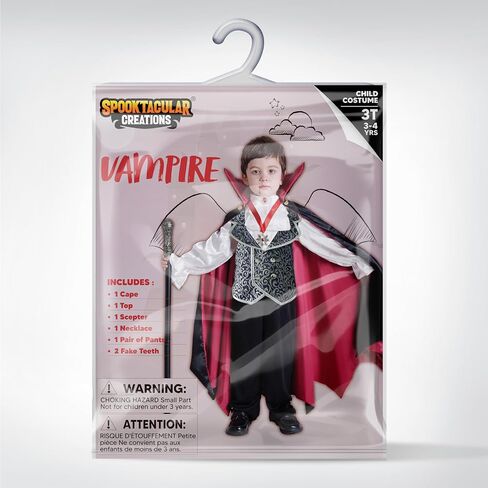 إبداعات Spooktacular Halloween القوطية مصاصي الدماء الأزياء Deluxe مجموعة للأولاد ، الأطفال في عيد الهالوين ، لباس ، لعب الأدوار in Kuwait