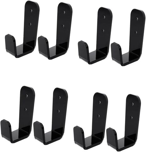 TOYANDONA 4Pairs Wall Hockey Stick Stands Fishing Pole Holders Durable Acrylic Racks for Ski Poles Trekking Poles and Home Decoration Multipurpose Hanging Racks with Screws in Saudi Arabia