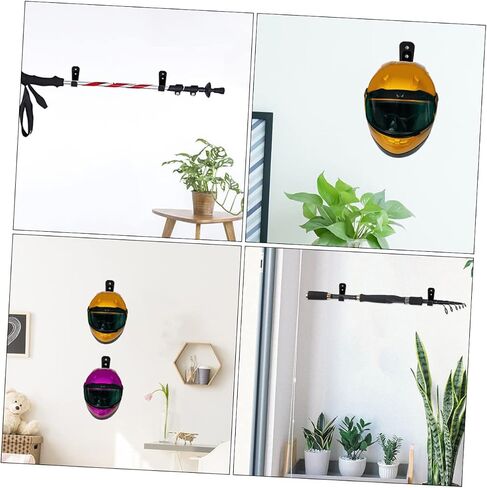 TOYANDONA 4Pairs Wall Hockey Stick Stands Fishing Pole Holders Durable Acrylic Racks for Ski Poles Trekking Poles and Home Decoration Multipurpose Hanging Racks with Screws in Saudi Arabia
