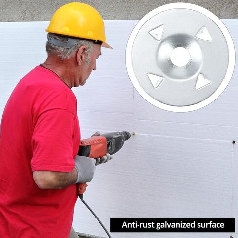 Qwork Foam Board Rackers غسالات ، 300 صورة 1-1/8 "غسالات فولاذية لتثبيت لوحة رغوة لوحة العزل in Saudi Arabia
