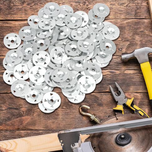 Qwork Foam Board Rackers غسالات ، 300 صورة 1-1/8 "غسالات فولاذية لتثبيت لوحة رغوة لوحة العزل in Saudi Arabia
