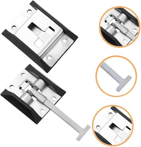 AmoSfun 2sets RV Door Abour Heavy Duty Cargo Trailer حامل الباب مقاوم للتركيب سهل التثبيت لشاحنات وحاويات المقطورات in Saudi Arabia