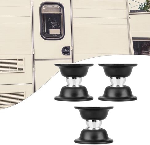 3Pcs RV Door Catches Doors Stop Protection Shock Absorption Baggage Door Holders for Hotel Vehicle Campers Yachts Bathroom, Black in Kuwait