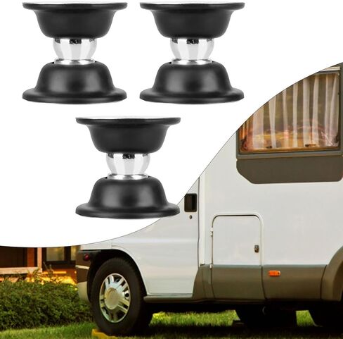 3Pcs RV Door Catches Doors Stop Protection Shock Absorption Baggage Door Holders for Hotel Vehicle Campers Yachts Bathroom, Black in Kuwait