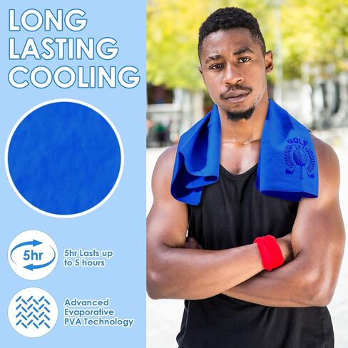 3 PCS مناشف تبريد الجولف للعنق والوجه 17 "× 26" PVA التبريد المنشفة العرق القابلة للتنفس وسرعة الجافة الفائقة الرياضة الباردة لخرق الجو الساخنة جولف ملاعب التخييم الجري في صالة الألعاب الرياضية الهدايا in Kuwait