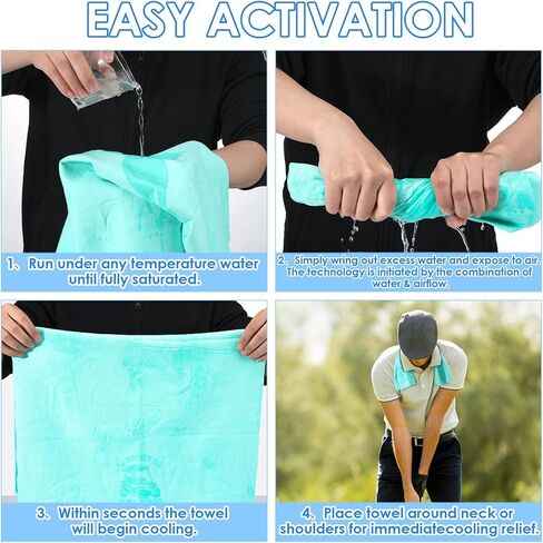 3 PCS مناشف تبريد الجولف للعنق والوجه 17 "× 26" PVA التبريد المنشفة العرق القابلة للتنفس وسرعة الجافة الفائقة الرياضة الباردة لخرق الجو الساخنة جولف ملاعب التخييم الجري في صالة الألعاب الرياضية الهدايا in Kuwait