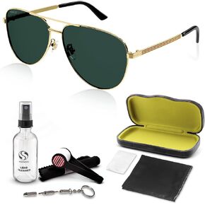 Gucci GG1233SA Aviator shape Sunglasses + Bundle with eSHADES Luxury Eyewear Kit in Saudi Arabia