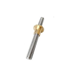 Linear Motion Ball Screw Precision Part 1pcs Stainless Steel Precision Trapezoidal Threaded Large Screw T14*3 Copper Nut(200mm) in Kuwait
