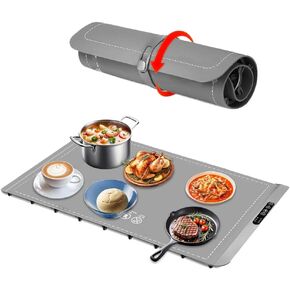 Warming Mat for Food- 3 Temp Settings Electric Food Warming Mat- Silicone Portable Warming Trays for buffets Party- Full Surface Rapid Heating Food Warmers for Parties, Gatherings & Travel in Saudi Arabia