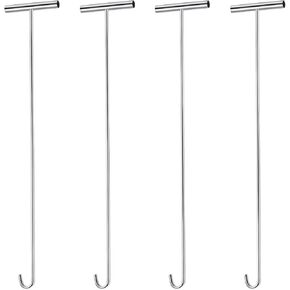 Zonon 4 Pack 31" Fifth Wheel Puller Orange 5th Wheel Pin Puller Solid Steel Chrome Plated Manhole Hooks Heavy Duty Type Lifting Hooks for Pulling Storm Drain Manhole Covers in Kuwait