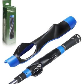 Golf Grip Trainer, Golf Club Grips, Golf Training Aid Anti-Slip, Grip Trainer Golf Club to Help Train Correct Left & Right Handed Position, Blue in Saudi Arabia