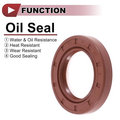 ختم الزيت العالمي TC ختم الختم ختم رمح دوار 35 × 55 × 8 ملم الضغط العالي FKM Rubber Brown 2 PCS in Kuwait