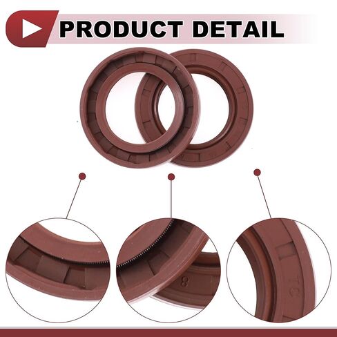 ختم الزيت العالمي TC ختم الختم ختم رمح دوار 35 × 55 × 8 ملم الضغط العالي FKM Rubber Brown 2 PCS in Kuwait