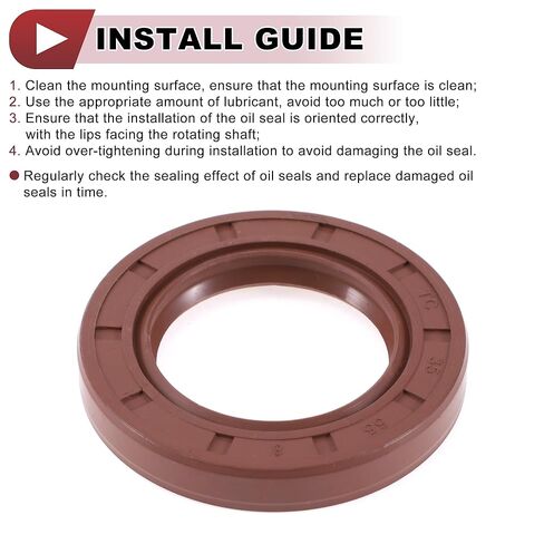 ختم الزيت العالمي TC ختم الختم ختم رمح دوار 35 × 55 × 8 ملم الضغط العالي FKM Rubber Brown 2 PCS in Kuwait