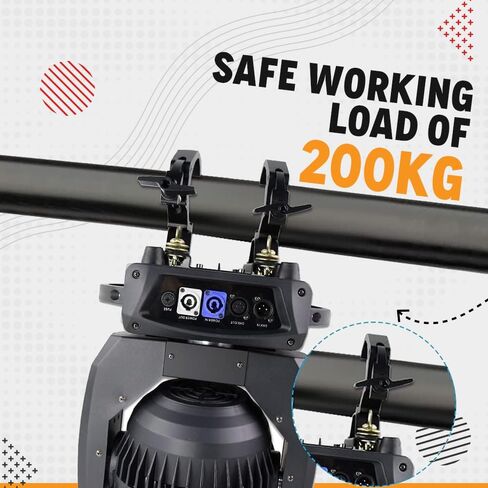 حفر سريع/مشبك الزناد-1.3 بوصة -2 بوصة (35 مم-55 ملم) أنابيب قطر OD/الأنابيب. Max Load 440lb (حزمة 6 ، فضية) in Kuwait