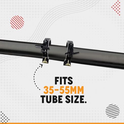 حفر سريع/مشبك الزناد-1.3 بوصة -2 بوصة (35 مم-55 ملم) أنابيب قطر OD/الأنابيب. Max Load 440lb (حزمة 6 ، فضية) in Kuwait