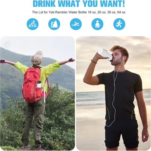 SPOUT LID لزجاجة yeti Rambler ، BPA Free ، Cap chug المثالي لـ Yeti ، يناسب 66 36 36 64 أوقية ، أغطية بديلة مع زر الضغط والقفل in Kuwait