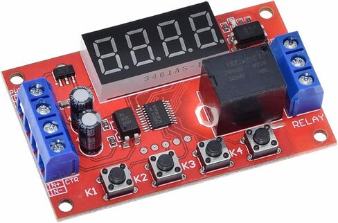 DC 5V 12V 24V 10A قابلة للتعديل الوقت للتأخير وحدة ترحيل LED توقيت الرقم الرقمي توقيت توقيت تأخير التبديل التبديل التبديل التبديل (اللون: ONECOLOR) in Kuwait
