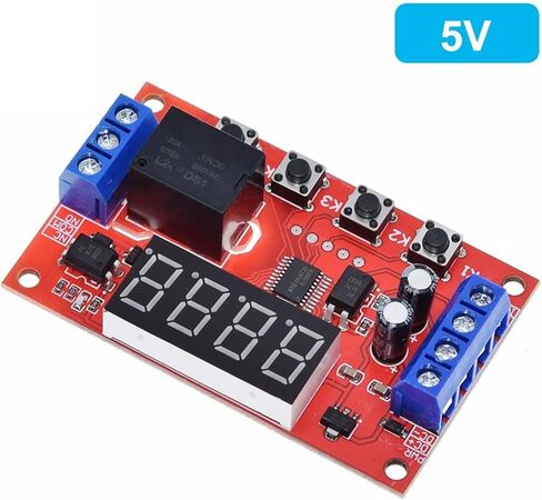 DC 5V 12V 24V 10A قابلة للتعديل الوقت للتأخير وحدة ترحيل LED توقيت الرقم الرقمي توقيت توقيت تأخير التبديل التبديل التبديل التبديل (اللون: ONECOLOR) in Kuwait