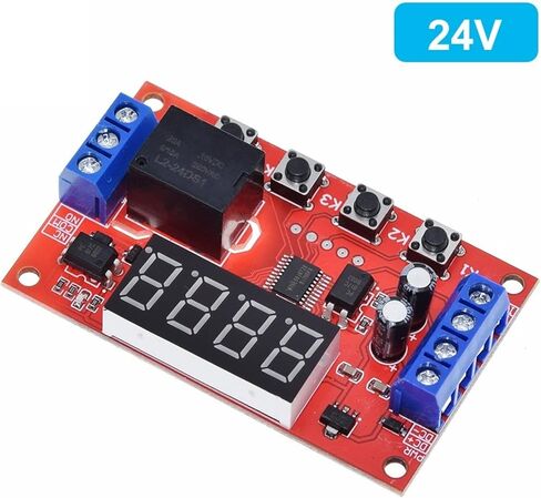 DC 5V 12V 24V 10A قابلة للتعديل الوقت للتأخير وحدة ترحيل LED توقيت الرقم الرقمي توقيت توقيت تأخير التبديل التبديل التبديل التبديل (اللون: ONECOLOR) in Kuwait