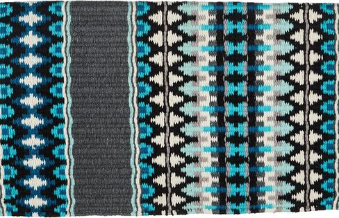 Mayatex Double Arrow 40x34 New Zealand Wool Saddle Bludle Blue 40in × 34in in Kuwait