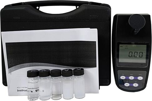 Portable Turbidimeter Turbidity Meter Analyzer Measurement Range 0~1100 NTU/FNU,0~275 EBC,0~9999 ASBC 0.02,10.00,200,500,1000NTU Calibration Standards Solution ISO 7027 Nephelometric Method(90°) in Saudi Arabia