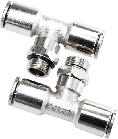 مؤشر ترابط موصل الهواء النحاسي على شكل حرف T مقرّن سريع ثنائي الاتجاه 2pcs in Kuwait