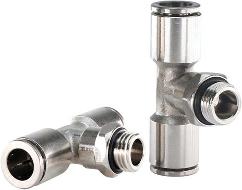 مؤشر ترابط موصل الهواء النحاسي على شكل حرف T مقرّن سريع ثنائي الاتجاه 2pcs in Kuwait