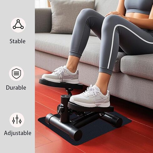 Double-Sided Non Slip Mat for Stepper Exercise Machine & Under Desk Mini Elliptical Exercise Equipment, Small Workout Floor Protection Mat for Seated Pedal Exerciser, Indoor Cycling Bike in Kuwait