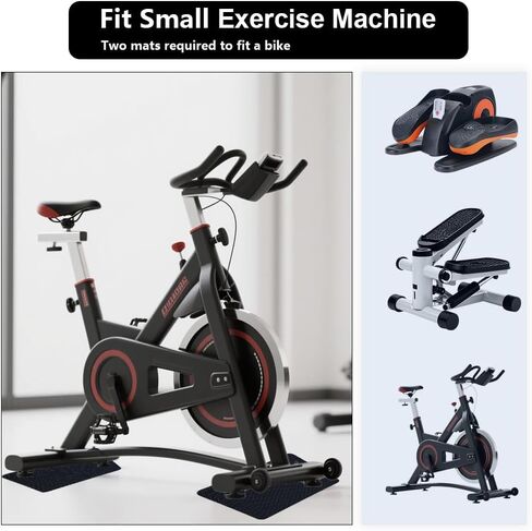 Double-Sided Non Slip Mat for Stepper Exercise Machine & Under Desk Mini Elliptical Exercise Equipment, Small Workout Floor Protection Mat for Seated Pedal Exerciser, Indoor Cycling Bike in Kuwait