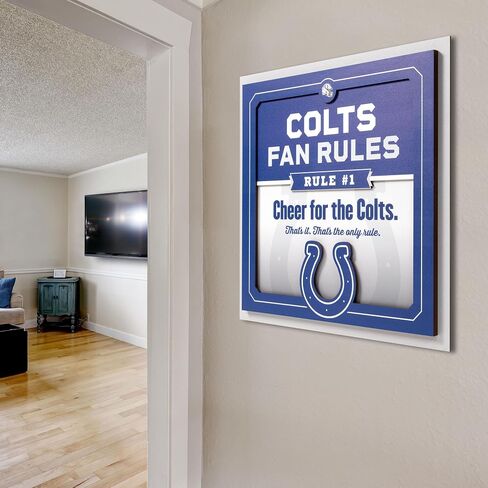 YouTheFan Officially-licensed NFL Fan Rules Wall Art, multiple layers, humorous team artwork sports fan motto, showcases funny rules, indoor decor in Saudi Arabia