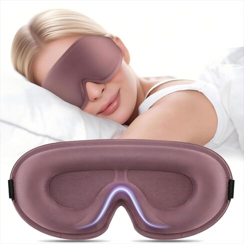 3D Sleep Mask for Side Sleepers - Light Blocking, Soft Breathable with Adjustable Strap for Travel, Sleep, Nap (Pink) in Saudi Arabia