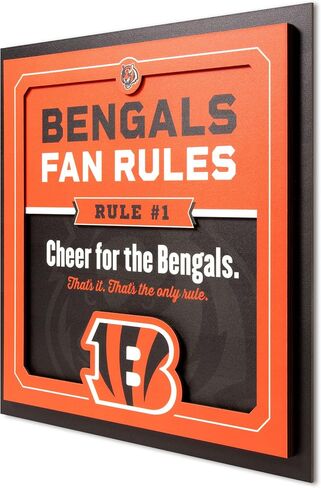 YouTheFan Officially-licensed NFL Fan Rules Wall Art, multiple layers, humorous team artwork sports fan motto, showcases funny rules, indoor decor in Saudi Arabia