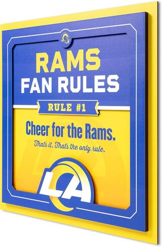 YouTheFan Officially-licensed NFL Fan Rules Wall Art, multiple layers, humorous team artwork sports fan motto, showcases funny rules, indoor decor in Saudi Arabia