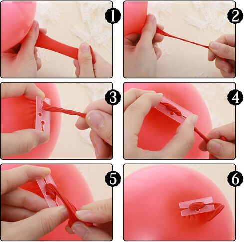 Xindojuz 300 PCS Balloon Ties Plastic Clips Ties Tool for Sealing H Shape Bulk Balloon Clips to Tie off Balloons for Wedding Prom Engagemenr Valentines School Birthday Party Decoration in Saudi Arabia