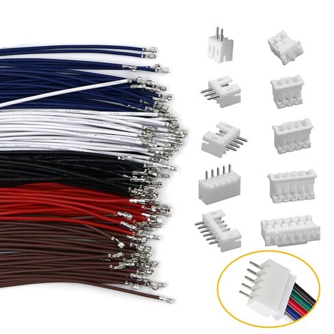 240pcs ph2.0 مجموعة الكابلات مسبقًا مسبقًا 26Awg الأسلاك النحاسية مع أنابيب تقلص الحرارة ، متوافقة مع الإسكان الإناث والموصلات الذكور المستقيمة للدخول ، والاستخدام المنزلي ، والالكترونيات DIY in Kuwait