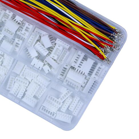 240pcs ph2.0 مجموعة الكابلات مسبقًا مسبقًا 26Awg الأسلاك النحاسية مع أنابيب تقلص الحرارة ، متوافقة مع الإسكان الإناث والموصلات الذكور المستقيمة للدخول ، والاستخدام المنزلي ، والالكترونيات DIY in Kuwait