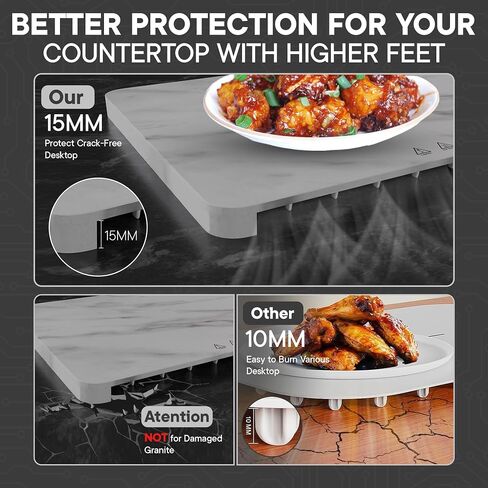 Togee®-Warming Mat For Food-Marble Extra Large Warming Trays For Buffets Party -6 temp settings- Electric Plate Heating for Countertop-rollup pads buffet parties-food warmers for parties buffet in Saudi Arabia