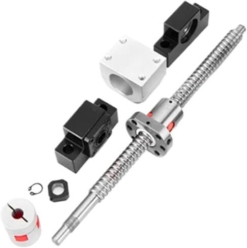 Linear Motion Ball Screw Precision Part SFU1610 Ball Screw 150 to 1000mm Rolled Ball Screw with Single Ball Nut for CNC Parts BK12 BF12 Standard End Machined(565mm) in Saudi Arabia
