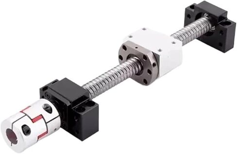 Double nut Ball Screw Control Machine Ball Screw Double Nut DFU2005 BKBF12 Ball Screw Set Length 150mm-1000mm End Processing Coupler Nut for Stepper Servo Motor(450mm) in Saudi Arabia