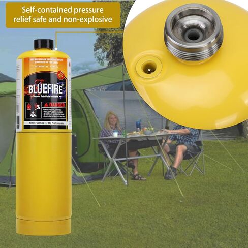 BLUEFIRE (2) 14.1 oz Modern MAPP Gas Cylinder 99.9% High Purity Propylene Equal to MAP-PRO Hotter than Small Propane Tank Torch Fuel Various Packages Available MAP GAS Cylinder Torch Kit Pack of 2 in Saudi Arabia