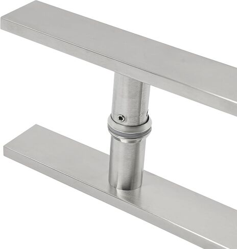 23.43in مقبض باب سحب الضغط ، الفولاذ المقاوم للصدأ مزدوج الوجه h شكل منزلق الباب لمكتب المنزل التجاري (الفضة المصنوعة) in Kuwait