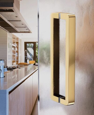 Mwang Highted Duty Stain Dutive Push Door Handle ، Bar Bar Bar Bar Barn Barn Barn Classe Class ، ودخول متجر المكتب ، وسكان المرائب البوابات (اللون: Black1 ، الحجم: 122.5 سم/48. in Kuwait