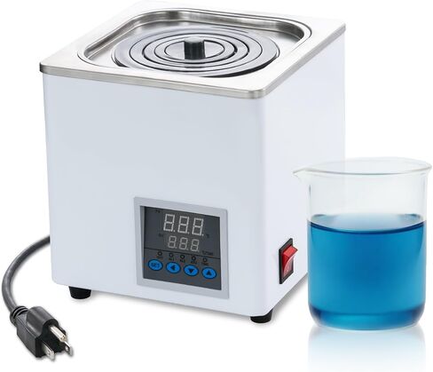 Lab Water Bath, 3L Digital Thermostatic Heater Water Bath with 1 Chamber, Selectable Opening for Laboratory Chemical & Biological Experiment (110V/6Hz) in Saudi Arabia