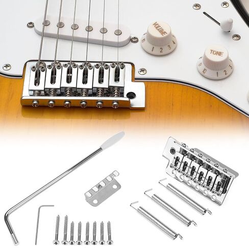 QWORK Guitar Tremolo Bridge Set, 52.5mm String Spacing, Electric Guitar Replacement Accessories in Saudi Arabia